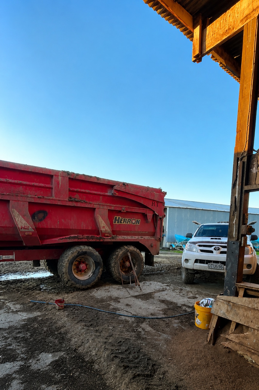 Davo's servicing machinery in the field